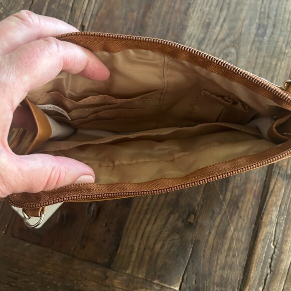 Vintage Tinder Brown Leather Crossbody Wallet Bag | Genuine Leather | NWT 8.5" W - Picture 8 of 12